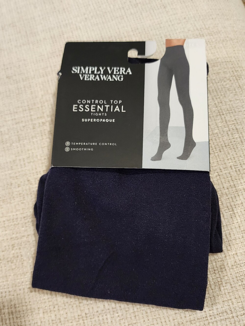 Navy Vera Wang Tights. Size 5. New!